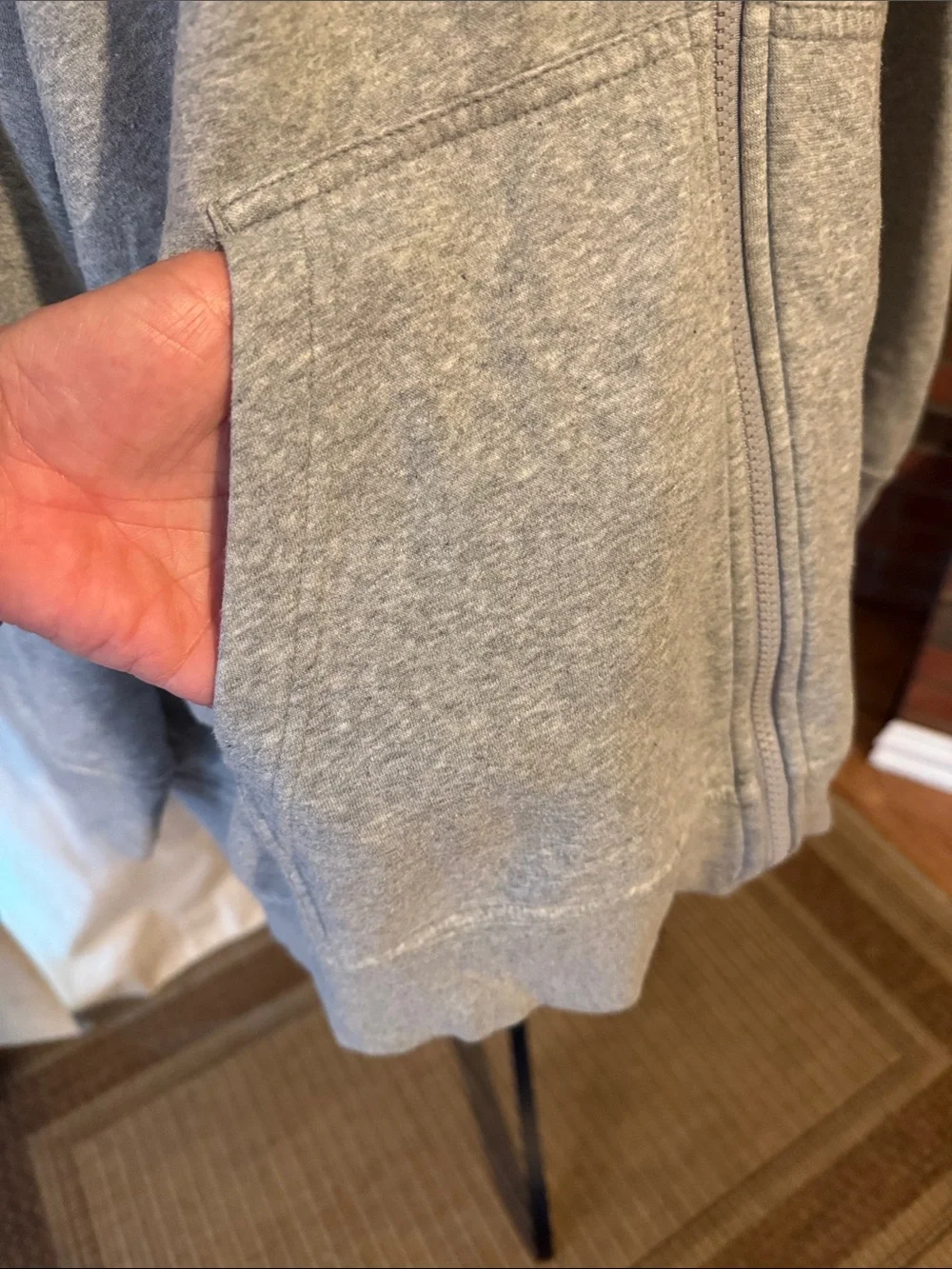 Nike Gray Lightweight Full-Zip Hoodie Jacket